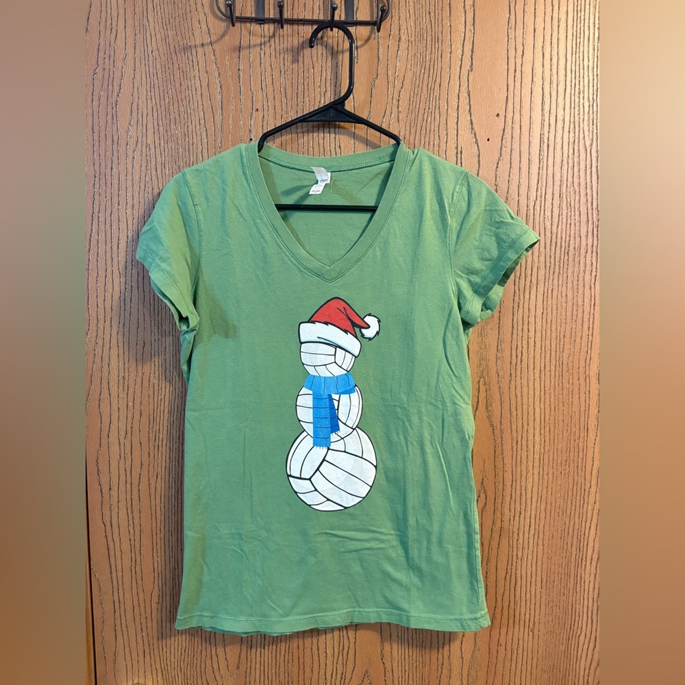 Holiday Volleyball Snowman Graphic Tee